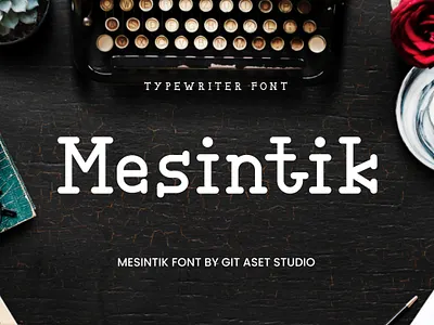 Mesintik Vintage Font branding business creative design display font graphic design typewriter