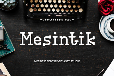 Mesintik Vintage Font branding business creative design display font graphic design typewriter