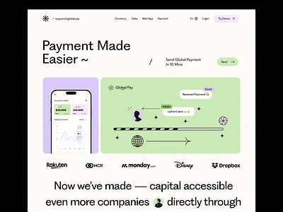 Landing Page credit credit card finance website fintech header hero landing landing page landing page design landing ui payment payment website web web development website website design