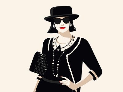 The Chanel Style Principles book cover chanel chic design fashion illustration light model vector woman