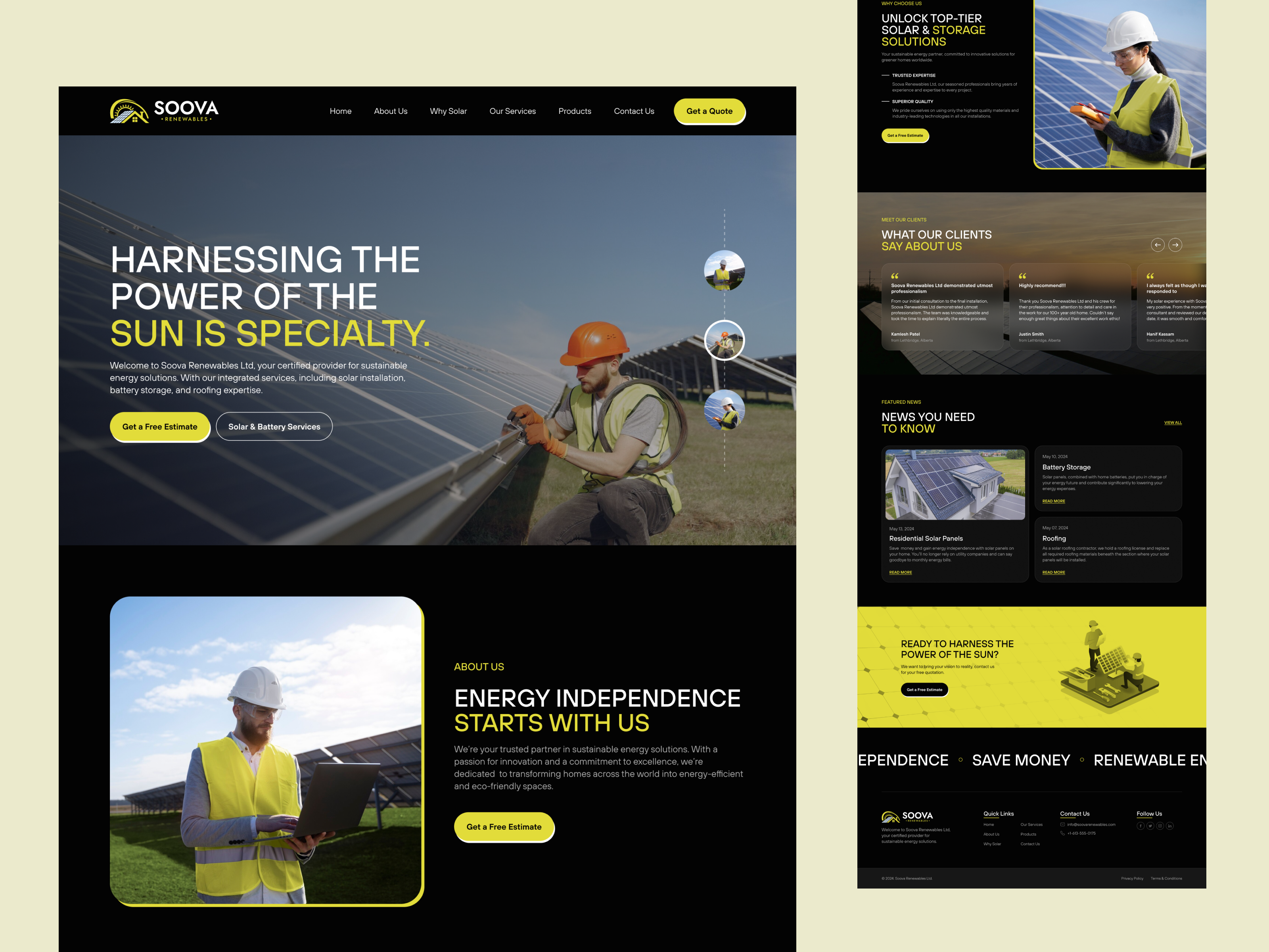 Example of Modern UX/UI & Website Design