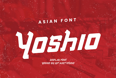 Yoshio - Japanese Style Font asian branding business creative design display font graphic design japanese