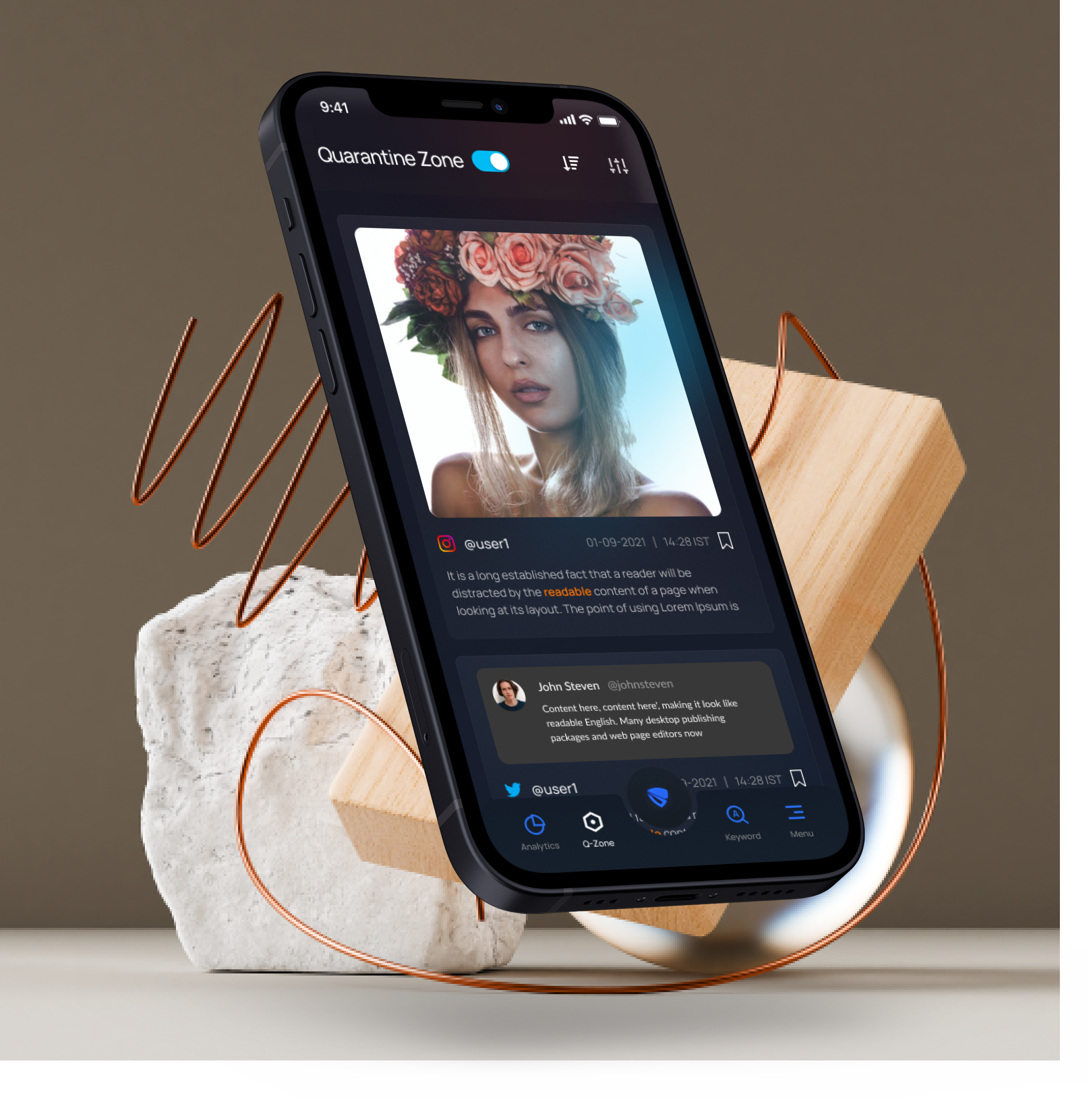 NFT Social Media dark theme home screen mobile design mobile home screen mobile ui nft nft mobile screen social media ui ui design
