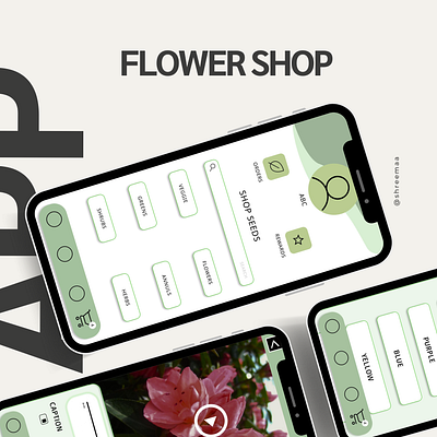 Shopping App Concept: Flower Shop app figma graphic design shopping ui ux