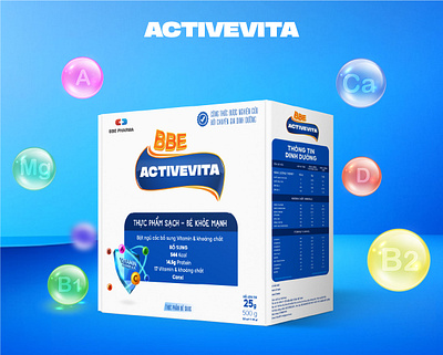 BBE Activevita Packaging design graphic design medical packaging supplement typography