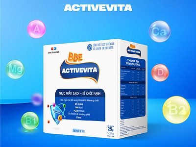 BBE Activevita Packaging design graphic design medical packaging supplement typography