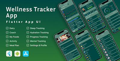 Wellness Tracker App Flutter UI ui uikit yoga