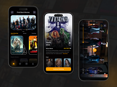 OTT Mobile APP Design | Streaming App amazon prime entertainment entertainment app live streaming mobile app design netflix online movie online streaming ott app ott app design ott platform ott ui tv apps web series