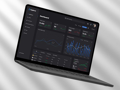 Cryptocurrency Bank | CRM | Dashboard banking blockchain charts crypto currency daily ui dark mode dashboard design filters table ui ui trends web application