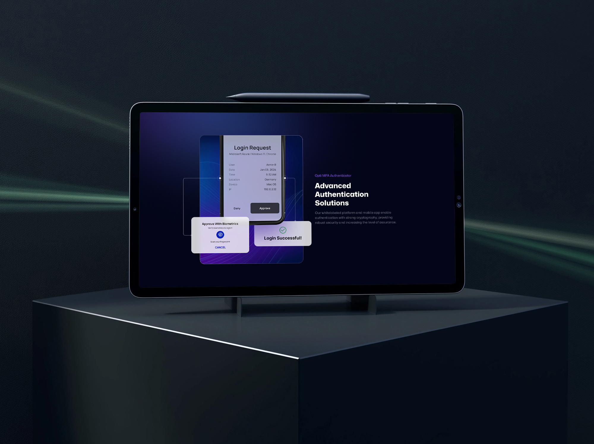 Advanced Auth Solutions block UI authentification dailyui dailyuichallenge dark ui design modern mockup ui ux