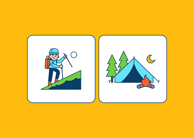 Playstroke Illustration - Hiking artwork branding design free free illustrations illustration illustrations logo pixels.market playstroke illustration hiking ui