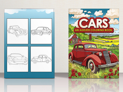 Cars Coloring Book/Ageless/Interior Pages Design ageless coloring amazon kinled cars coloring book coloring book coloring book cover graphic design illustration interior design kdp kids coloring book line art paperback