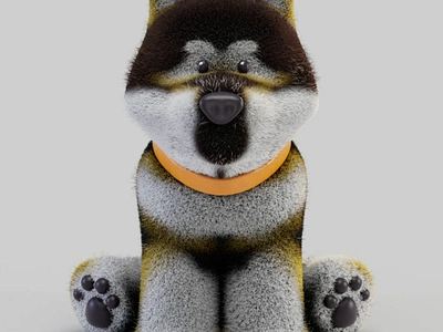 puppy character concept 3d animation c4d char characrer concept design dog fur graphic design inu motion graphics shiba