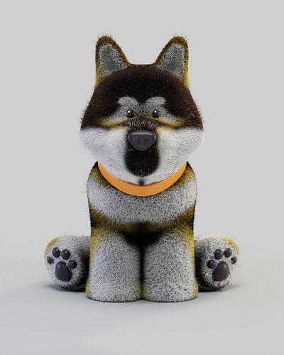 puppy character concept 3d animation c4d char characrer concept design dog fur graphic design inu motion graphics shiba