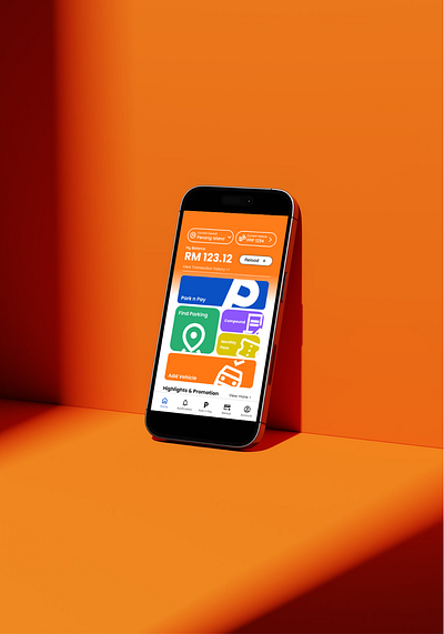 Penang Smart Parking App - UI/UX Redesign app figma minimal mobile app ui ux