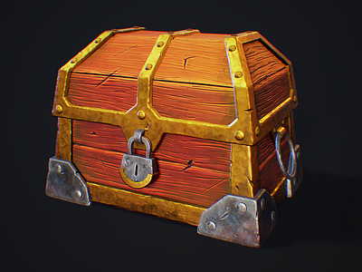 Stylized Treasure Chests 3d 3d modeling 3d sculpting blender fantasy substance painter sylized texturing zbrush