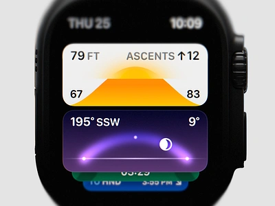 Smart Stack Concept 3 app application complication concept design moon platform sketch smart smartstack stack ui watch watchos watchos10 watchos11