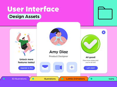 Featured Category- User Interface animation branding design design asset free asset graphic design icon iconscout illustration lottie animation ui user interface vector