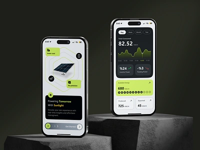 Solar Panels Control Mobile App app dashboard energy mobile panel solar solar panel ui uiux ux