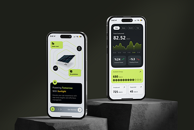 Solar Panels Control Mobile App app dashboard energy mobile panel solar solar panel ui uiux ux