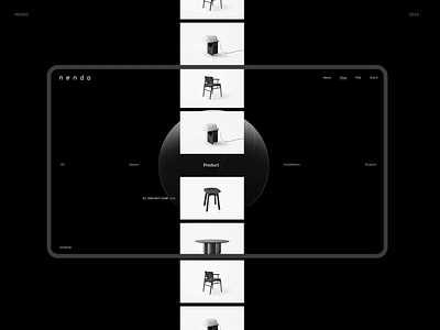 Nendo Concept branding design mobile typography ui ux web