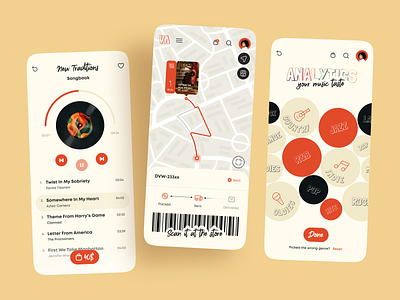 Vinyl Record Store Mobile App ai app design ecommerce ios app mobile app mobile ui music app product design promo retro shop app shopping ui ux vintage vinyl vinyl records vinyl store