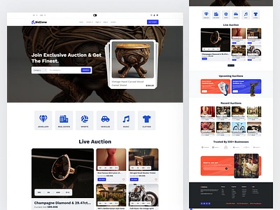 Online Auction & Bidding HTML Website Template auction auction marketplace auction platform bidding platform bootstrap css3 design ecommerce ecommerce store html website onlineauction onlinebiding tailwindcss template ui uiux ux web template webdesign website template
