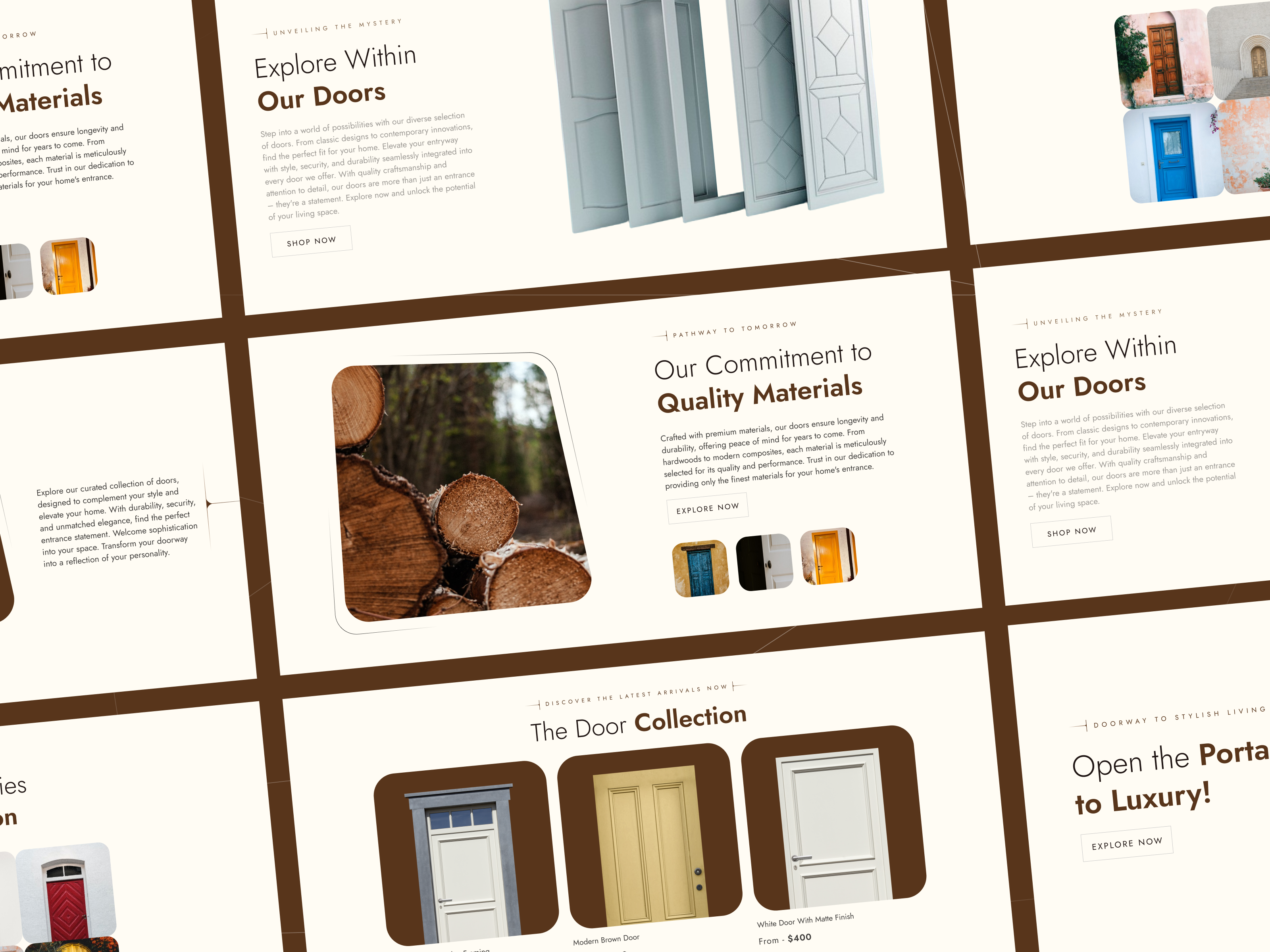 Door Website Exploration clean creative global uiux design studio landing page design minimilistic modern product design ui uiux user interface design web design web ui website design website development website user interface