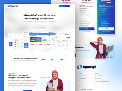 Tigadigit Landing page compro design designweb landingpage logo ui uiux design ux webdesign