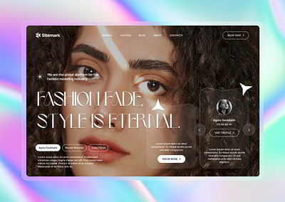 Modeling Agency website design branding design figma figmadesign minimal ui ux