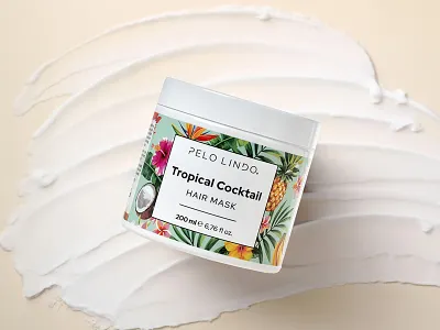 Tropical Cocktail | PELO LINDO COSMETICS branding design graphic design greece label design logo logo design logotype packaging