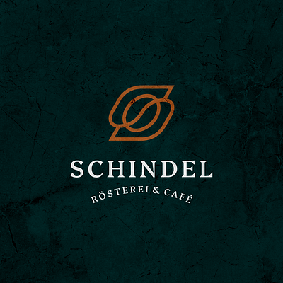 Schindel Rösterei & Café barista beans branding cafe coffee coffee house coffee shop espresso gold grinder initial s latte art letter s logo design logo inspiration monogram simple logo vintage