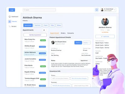 Hospital Dashboard 3d appointment dashboard doctor doctor dashboard hospital hospital dashboard mobile nsurance patient patient appointment staffinsurance website