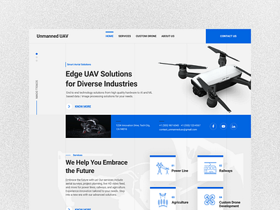 Drone Service Web Design branding droneserviceswebsite dronewebsite figma graphic design ui ux webdesign webpage