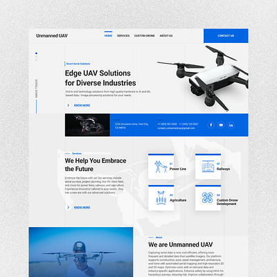 Drone Service Web Design branding droneserviceswebsite dronewebsite figma graphic design ui ux webdesign webpage
