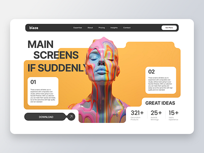 Blaze hero hero hero section section ui uiux webpage website