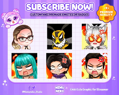 😡Custom Rage/Angry Animated Emotes by Nemuneko Studio🔥