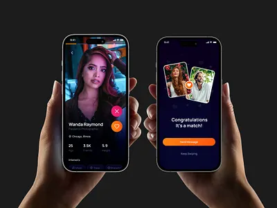 Dating Application dating app home page home screen mobile app mobile ui social media splash screen splash ui