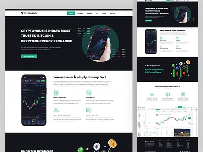Crypto Trading HTML Website Template bootstrap bootstrap website crypto crypto live trading crypto ui crypto wallet cryptocurrency cryptotrade cryptotrading design html website landing page tailwindcss token ui uiux web template website template
