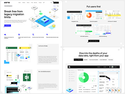 eOne - Data Lake app b2b cloud connection data data lake features integration landing page managament migration product design product page saas technology ui user interface ux web design website