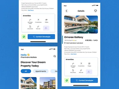 Real Estate App app appdesign design figma realestate ui ux