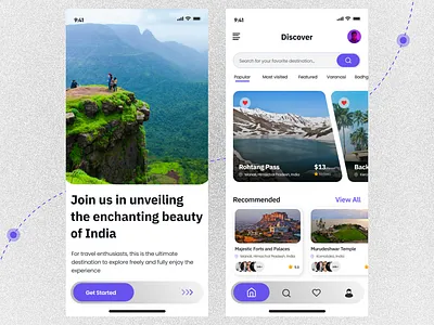 Travel Package Booking App appdesign design figma graphic design travelappdesign ui ux