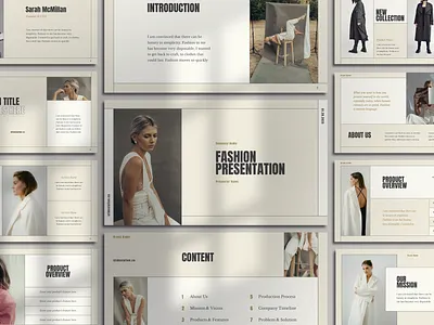 Minimalist Fashion Presentation agency bold branding business presentation canva slide deck company profile earth tones editorial design fashion presentation feminine marketing neutral colors powerpoint pitch deck soft
