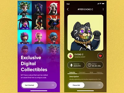 NFT App app appdesign design figma nft nft app ui ux