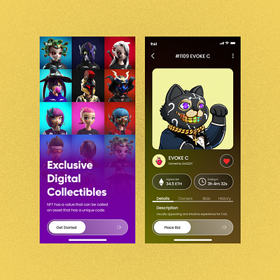 NFT App app appdesign design figma nft nft app ui ux