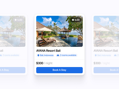 Hotel Booking Cards booking app cards design hotel hotel booking hotel cards minimal simple travel travel app travel cards ui ui design user interface