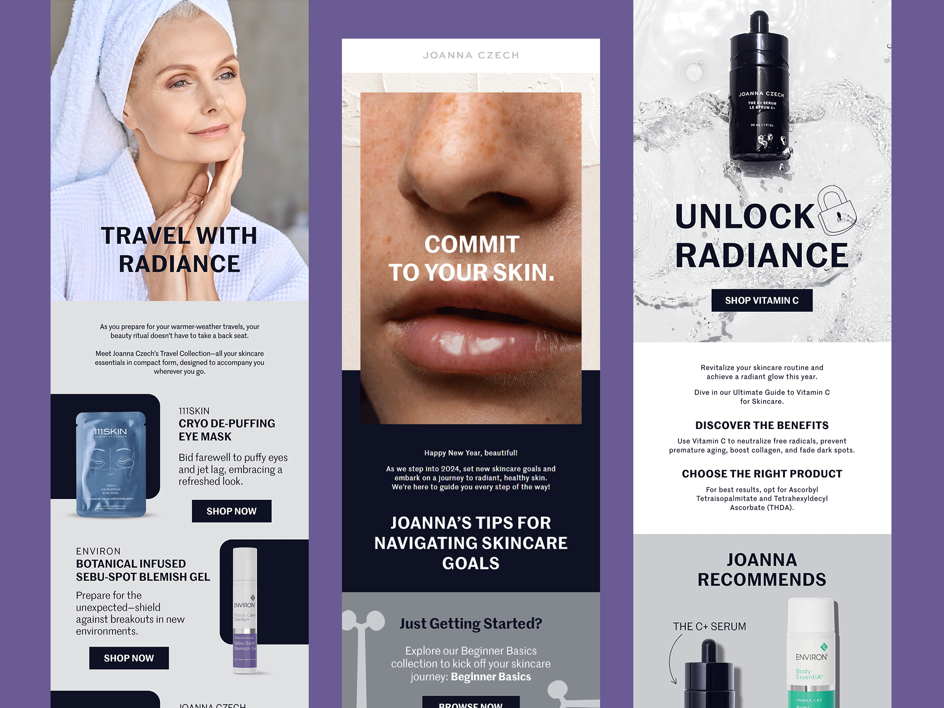 Email Marketing for Skincare Brand | Newsletter Design email email design email marketing email template figma klaviyo marketing newsletter newsletter design