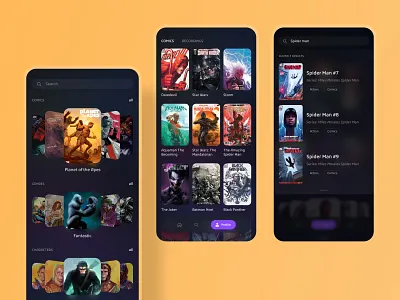 Mobile Application Design Legend alev app design books comics digital design studio feed figma interface library mobile application movie profile results saas search startup toofan ui ux web design