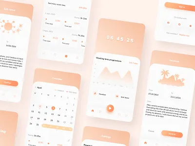 Time Tracker Design alev app design calendar design digital design studio figma interface light mobile application profile saas startup statistic time toofan tracker ui ux web design