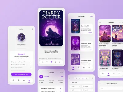 Mobile App UX UI Design alev app design books digital design studio feed figma home interface library mobile application premium product item profile saas settings startup toofan ui ux web design